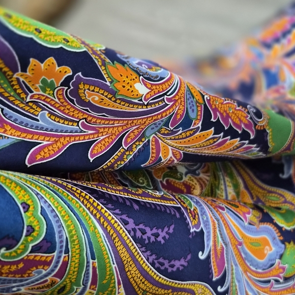 Ralph Lauren COLLECTION 100% Silk Scarf – Vibrant Ornate Print Made In Italy - Picture 5 of 6